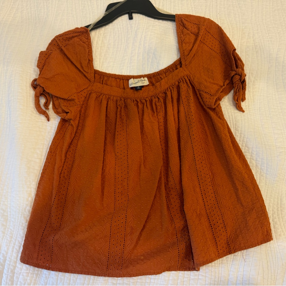 Orange blouse top